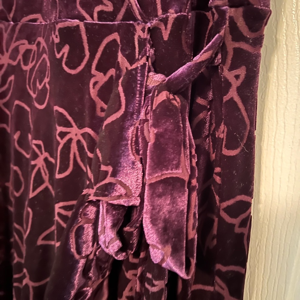 Calvin Klein hi-lo velvet faux wrap dress. Size 12.